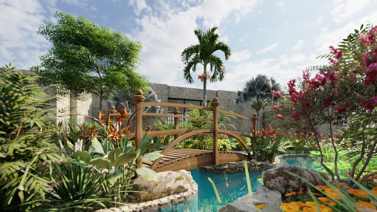 Tropical Tower Landscape Design Ajman, UAE