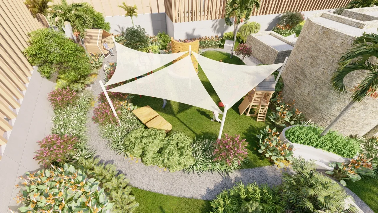 Tropical Tower Landscape Design Ajman, UAE