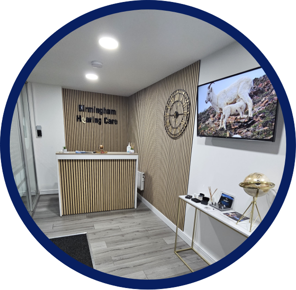 Icon of an ear with clock symbol, representing same-day ear wax removal service