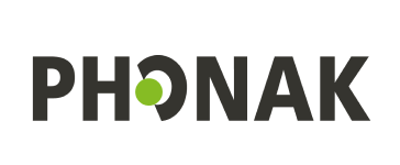 Phonak logo symbolising innovative hearing aids with smart connectivity and powerful performance