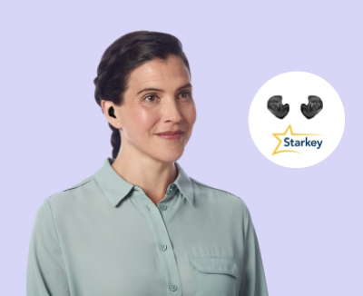 Digital hearing aid with ergonomic fit for everyday use and comfort.