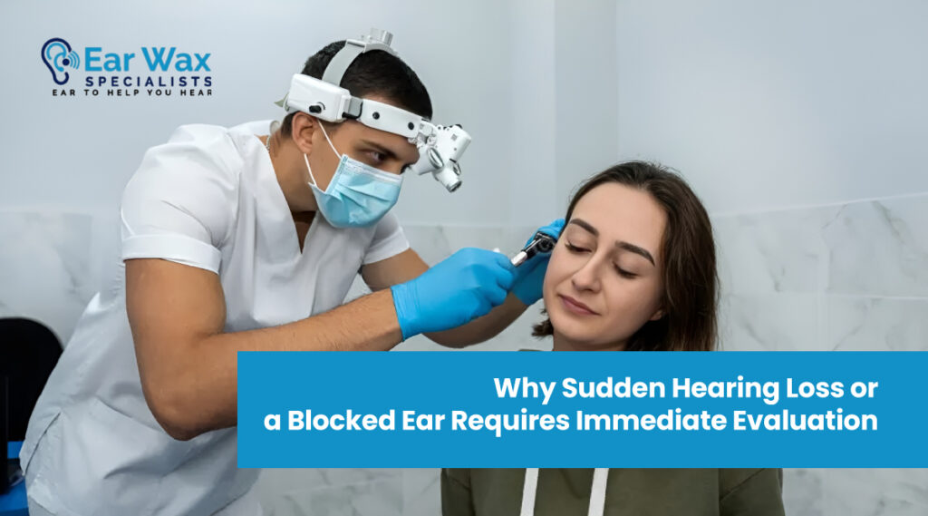 Why Sudden Hearing Loss or a Blocked Ear Requires Immediate Evaluation