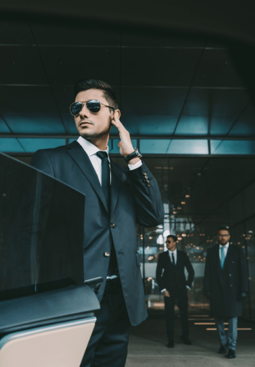 Security agent with earpiece