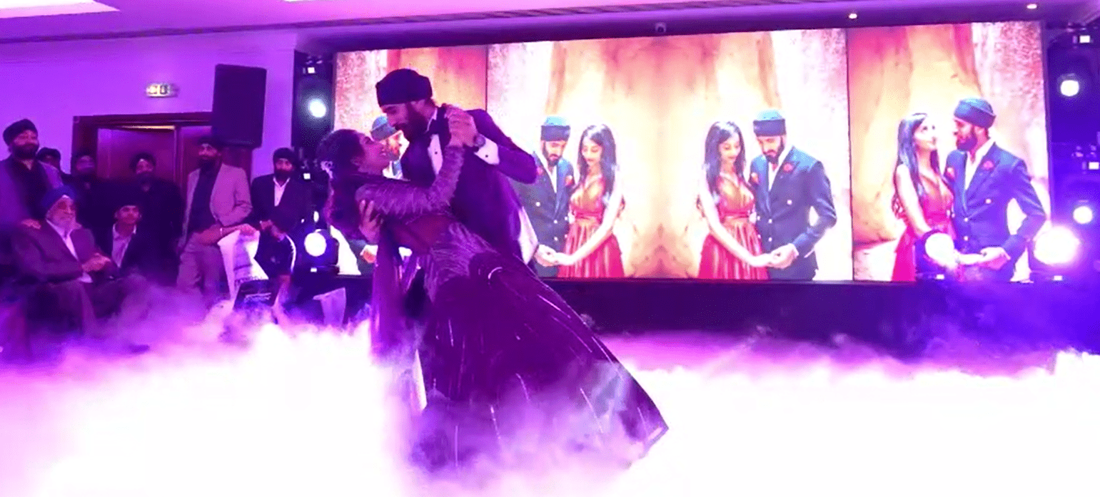Bride and groom first dance